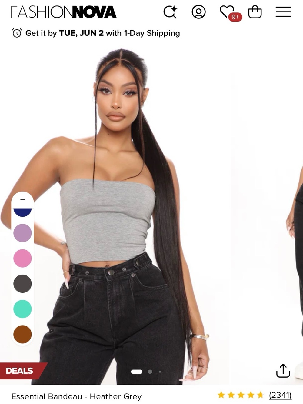 Fashion Nova Bandeau Top